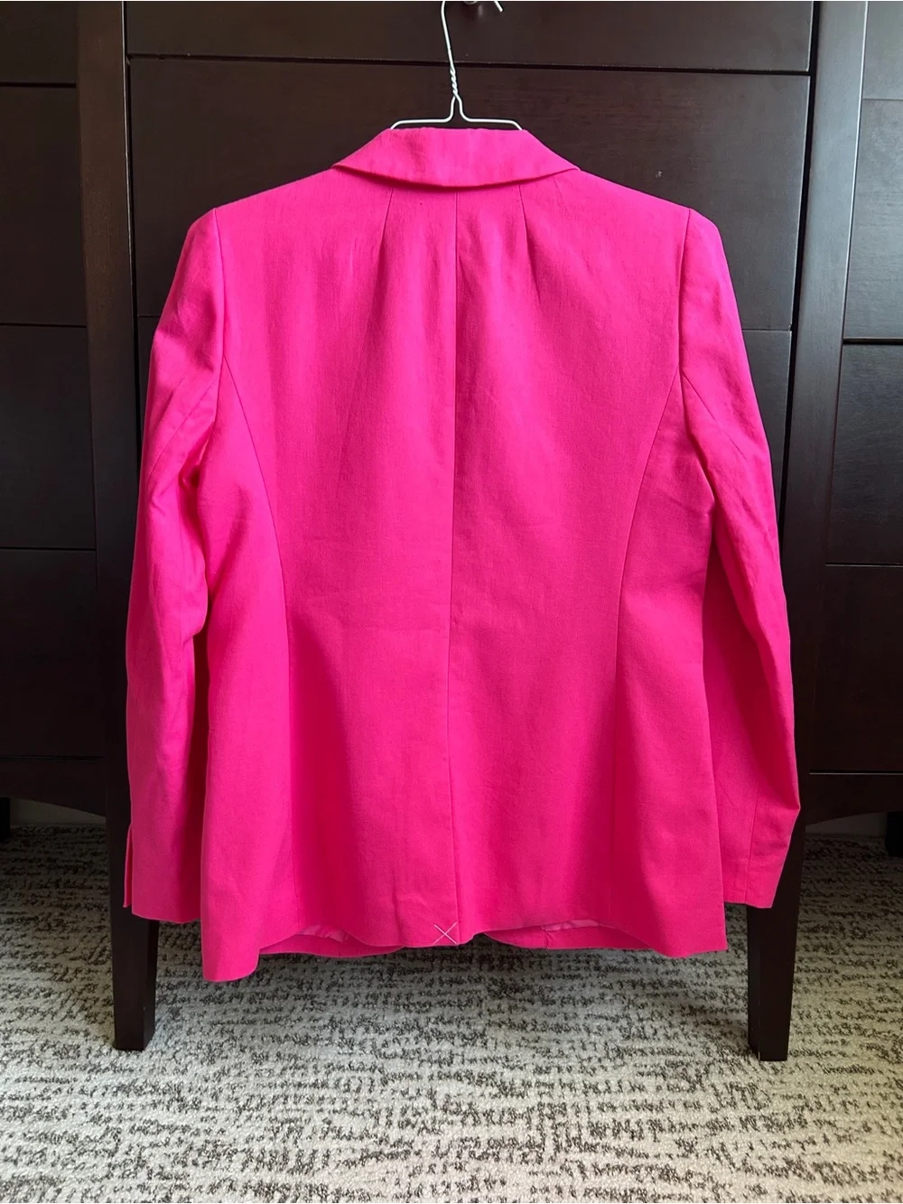 J. Crew NWT Parke Blazer Linen Cotton Bright Pink Flat Pocket Jacket 8